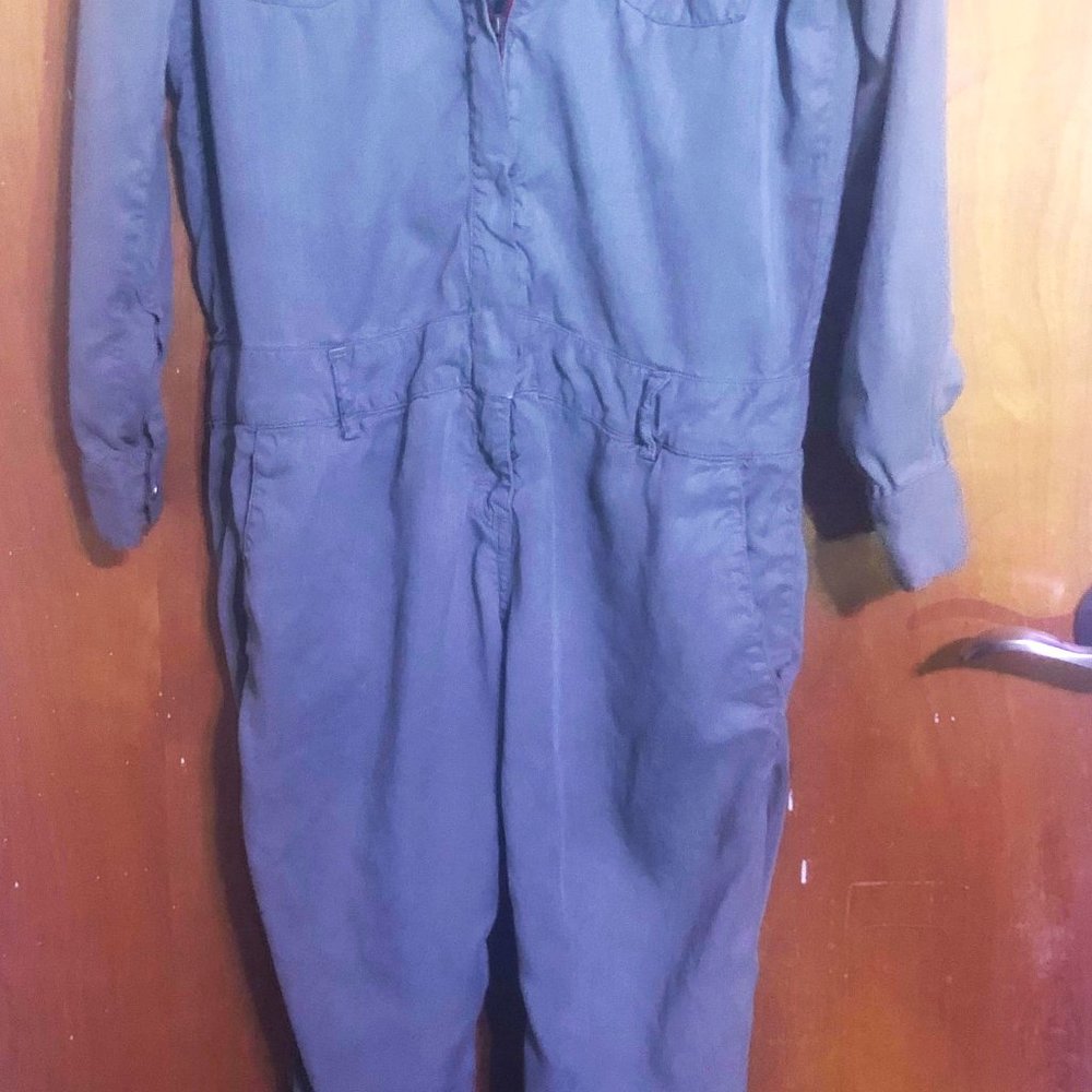 Etienne Marcel Long Sleeve Jumpsuit in Military - Picture 5 of 9